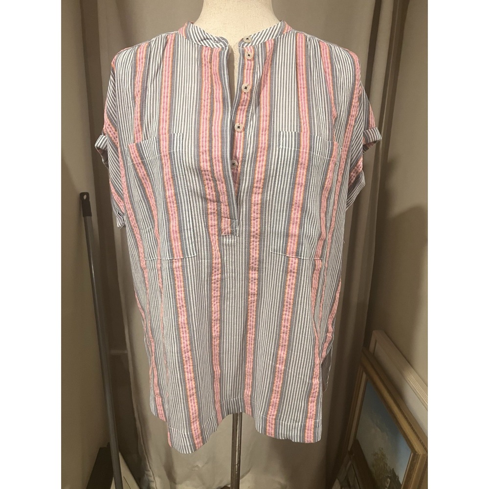 Maeve By Anthropology Women's Top Small Vertical Striped NWT Msrp $98.00